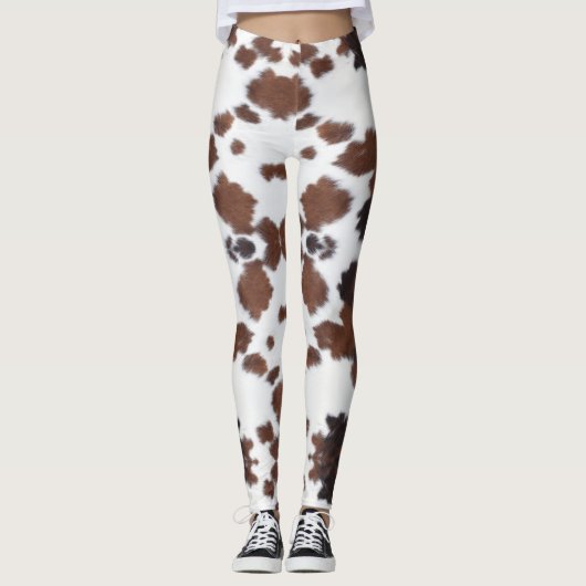 Leggings pattes blanches brunes (Devant)