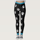 Leggings Pattes de chiot Cœur Bleu (Devant)