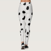 Leggings Pattes de vache - Noir sur blanc Coat Regarder de (Dos)