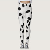 Leggings Pattes de vache - Noir sur blanc Coat Regarder de (Devant)