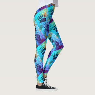 Leggings Pattes d'ours sur le bleu 2,0 - guêtres