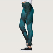 Leggings pattes noires feuilles vertes (Gauche)