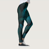 Leggings pattes noires feuilles vertes (Droite)