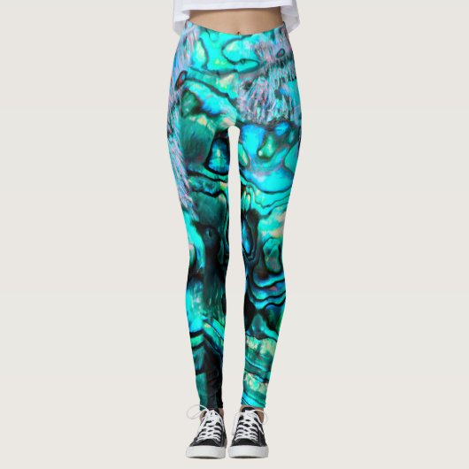 Leggings Paua Abalone conception naturelle (Devant)