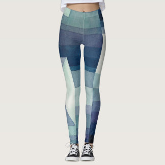 Leggings Paul Klee Harbinger d'automne. art bleu vintage