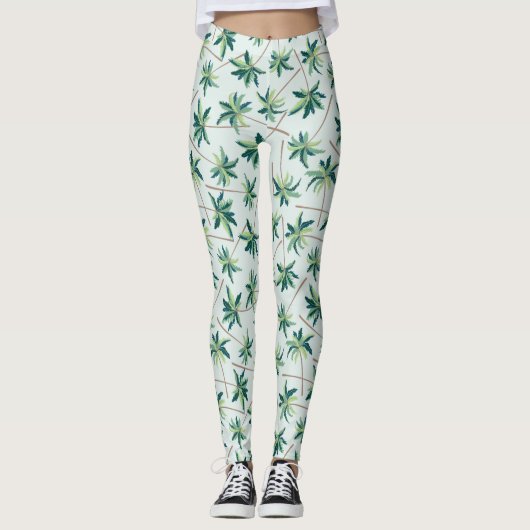 Leggings Paume australienne tropicale de vulpin (Devant)