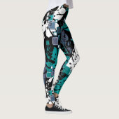 Leggings Paume de la jungle tropicale feuille (Droite)