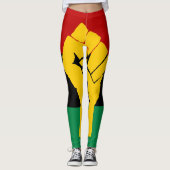 Leggings Pavillon panafricain Black Power (Devant)