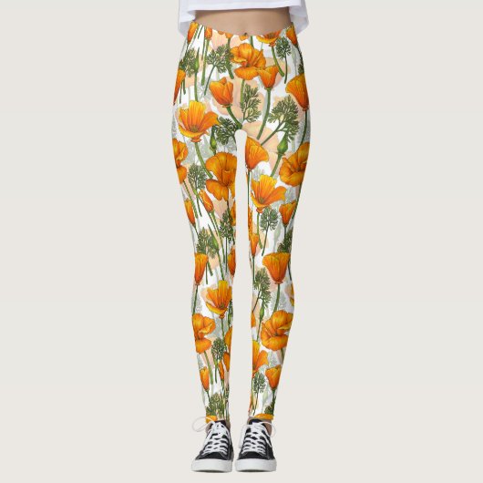 Leggings Pavot de Californie (Devant)