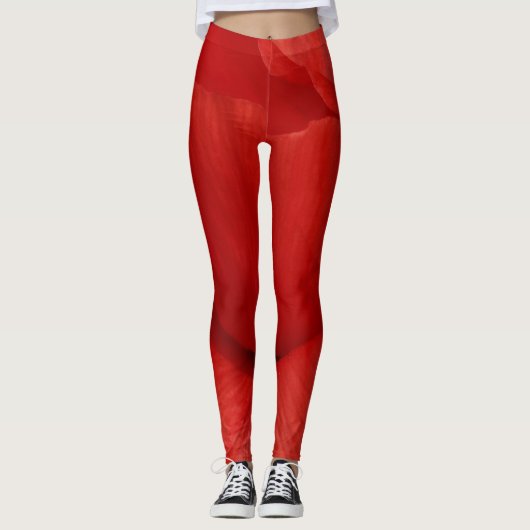 Leggings Pavot rouge Leggins (Devant)