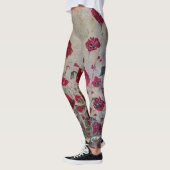 Leggings Pavots de rouge de guêtres (Gauche)