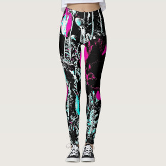 Leggings Pavots foncés