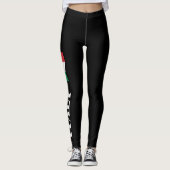 Leggings Pays cool fierté motif noir drapeau italie (Devant)