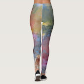 Leggings Paysage Abstrait - Chiffres en Terre Colorée (Dos)