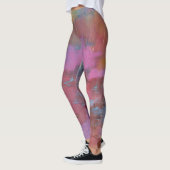 Leggings Paysage Abstrait - Chiffres en Terre Colorée (Gauche)