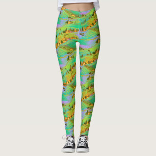 Leggings Paysage au coucher de soleil italien