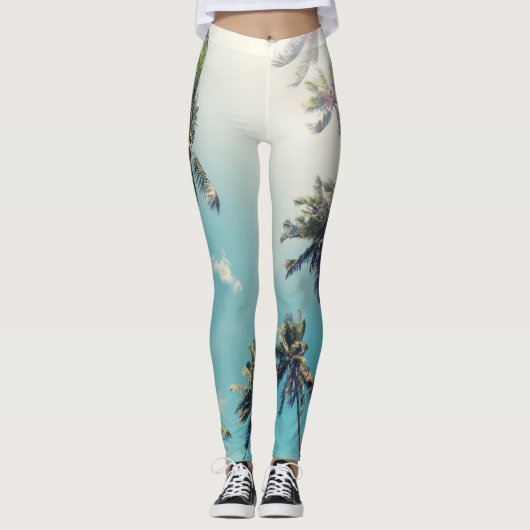 Leggings Paysage de plage tropicale de Serenity (Devant)