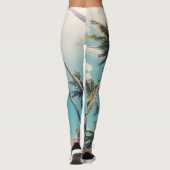 Leggings Paysage de plage tropicale de Serenity (Dos)