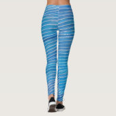 Leggings Paysage marin abstrait Vagues fracturées 21  (Dos)