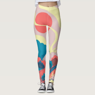 Leggings Paysage printanier : Paysage Vintage coloré