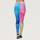 Leggings Paysage rose et bleu du Tarfarran (Dos)