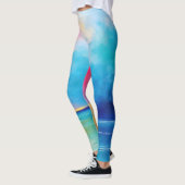 Leggings Paysage rose et bleu du Tarfarran (Gauche)