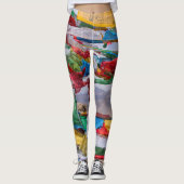 Leggings Paysage tibétain avec drapeaux de prière - Himalay (Devant)