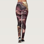 Leggings Paysage topographique Abstrait de Bourgogne (Dos)