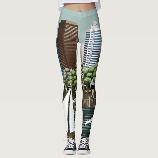 Leggings Paysage urbain (Devant)