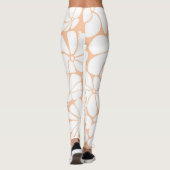 Leggings Peach Fuzz Retro les années 70 Fleur Blanche Desig (Dos)