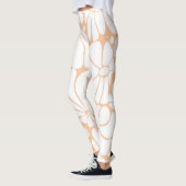 Leggings Peach Fuzz Retro les années 70 Fleur Blanche Desig (Gauche)