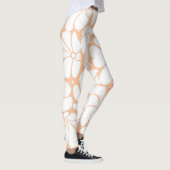 Leggings Peach Fuzz Retro les années 70 Fleur Blanche Desig (Droite)