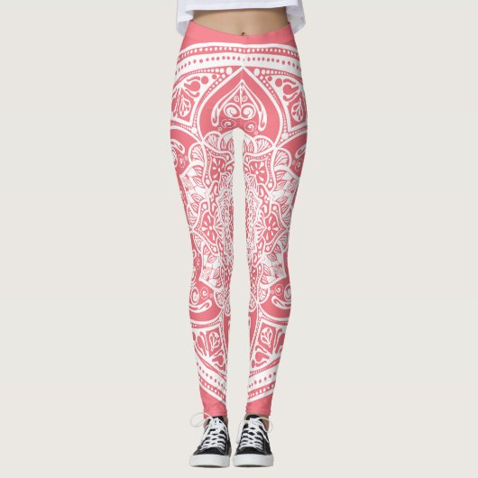 Leggings Peach Mandala (Devant)