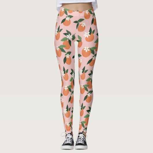 Leggings Peach Orange Juice Motif (Devant)