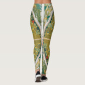 Leggings Peacock Art Nouveau Style rond design complexe (Dos)