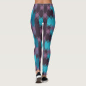 Leggings peacock blue, purple, topaz blue and thunder (Dos)