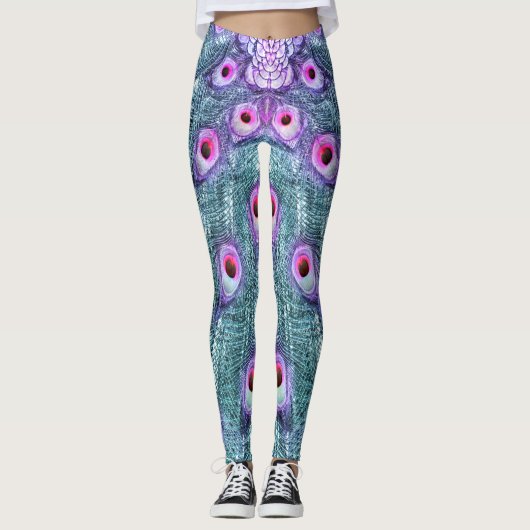 LEGGINGS PEACOCK FANCY FEATHERS 2 (Devant)