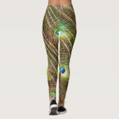 LEGGINGS PEACOCK FANCY FEATHERS #3 VERT (Dos)