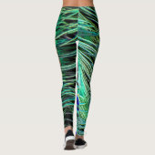Leggings Peacock Feathers Blue Green Purple (Dos)