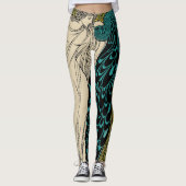 Leggings Peacock Fine Art Bird Nouveau (Devant)