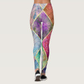 Leggings Pearl Rainbow Tie Dye Harlequin Herringbone (Dos)
