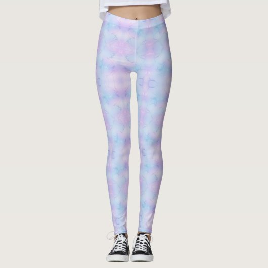 Leggings Pearly Psychedelic Pastel Lavender bleu rose (Devant)