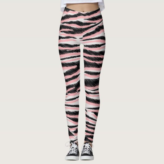 Leggings Peau animale Abstraite Impression sans joint (Devant)