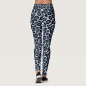 Leggings Peau animale leopard bleu clair Imprimer (Dos)