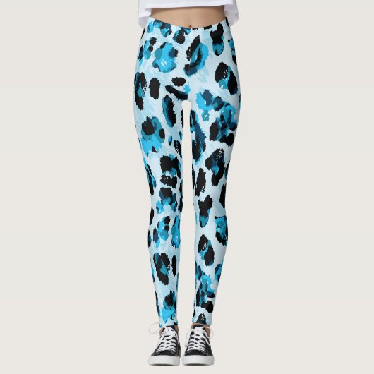 Leggings Peau de Cheetah léopard : Aquarelle teinture Vinta (Devant)