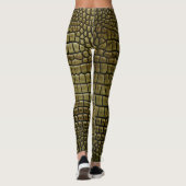 Leggings Peau de crocodile Imprimer Legs Brown et Pantalons (Dos)