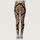 Leggings Peau de Crotale Diamanté Occidental (Devant)