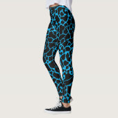 Leggings peau de Giraffe bleue (Gauche)