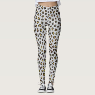Leggings Peau de léopard Brown et blanc