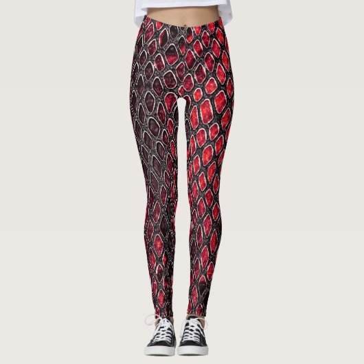 Leggings Peau de serpent : arrière - plan abstrait. (Devant)